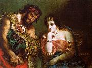 Eugene Delacroix Cleopatra and the Peasant Spain oil painting artist